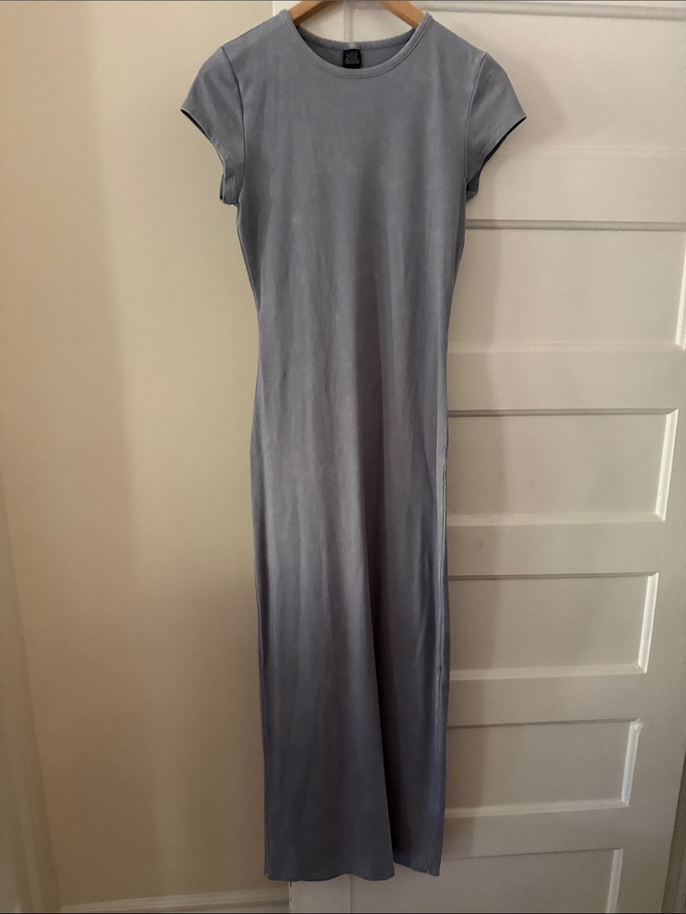 Wild Fable Steel Blue Cap-Sleeve Maxi Dress